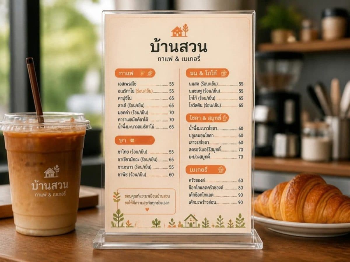 เมนูร้าน A4 / A5