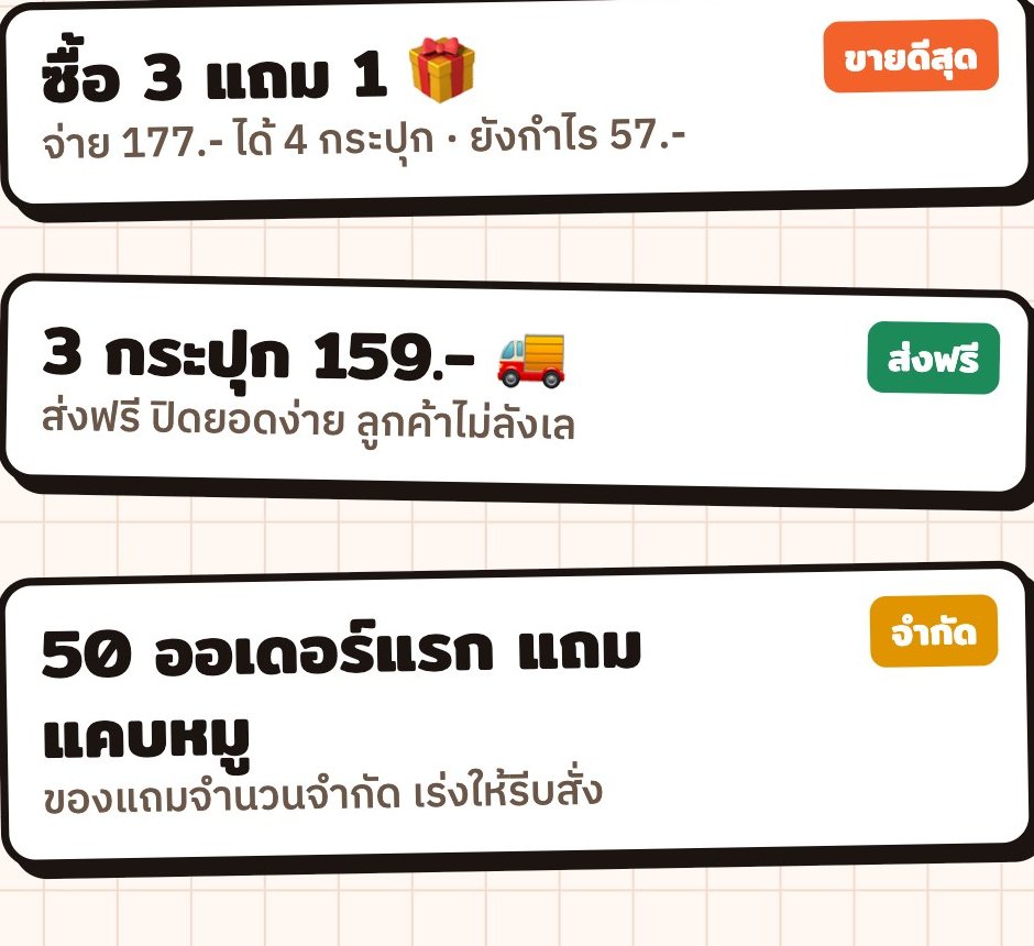 โปรโมชั่น 11.11 สามแบบที่ AI คิดให้ร้านน้ำพริกเผา